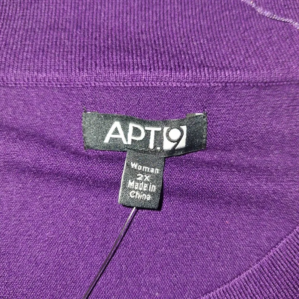 Vintage Y2K Apt 9 2x Purple Shirt Dolman Sleeve